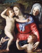 Agnolo Bronzino The Madonna and Child with Saint John the Baptist and Saint Anne Spain oil painting artist